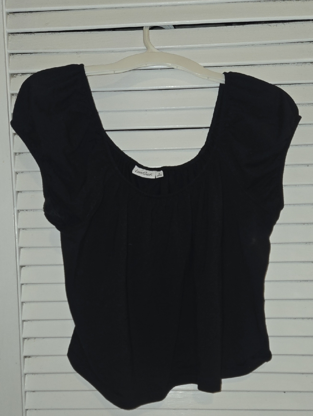 NWOT Lovesick Torrid collab Black Women's Scoop Neck Puff Sleeve Top sz 2